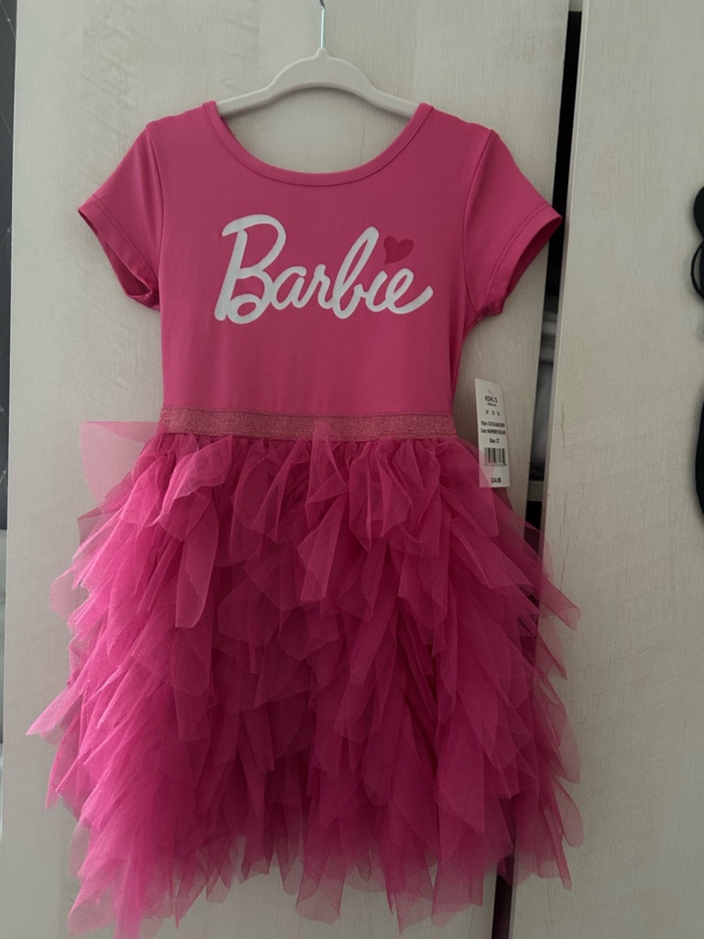 Barbie Hot Pink Dress with White Logo